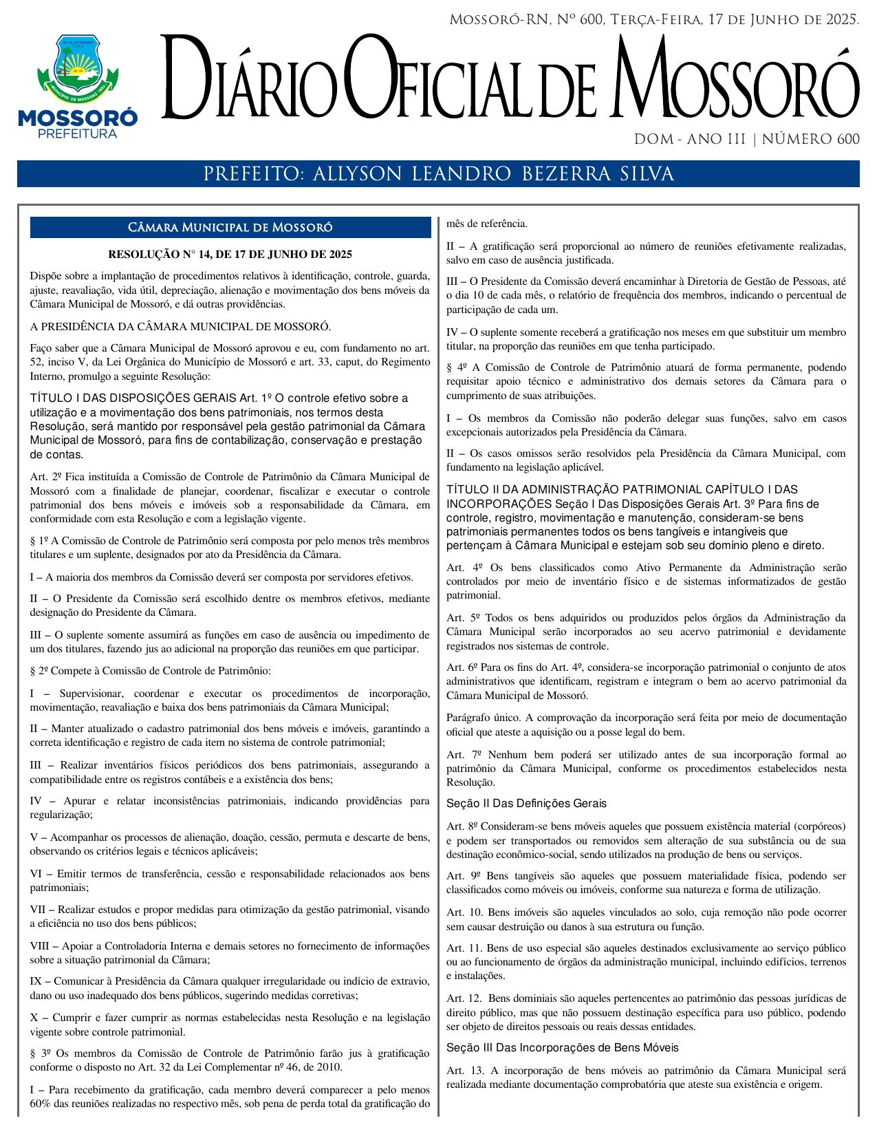 DOM Nº 600
