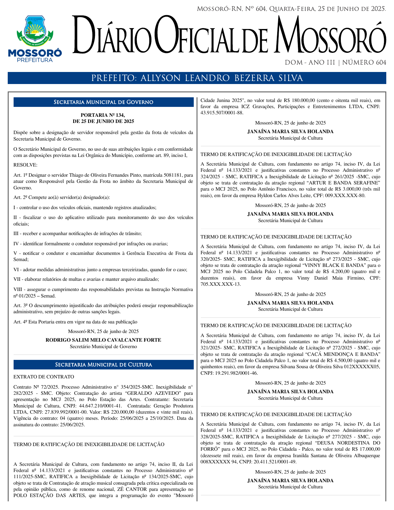 DOM Nº 604