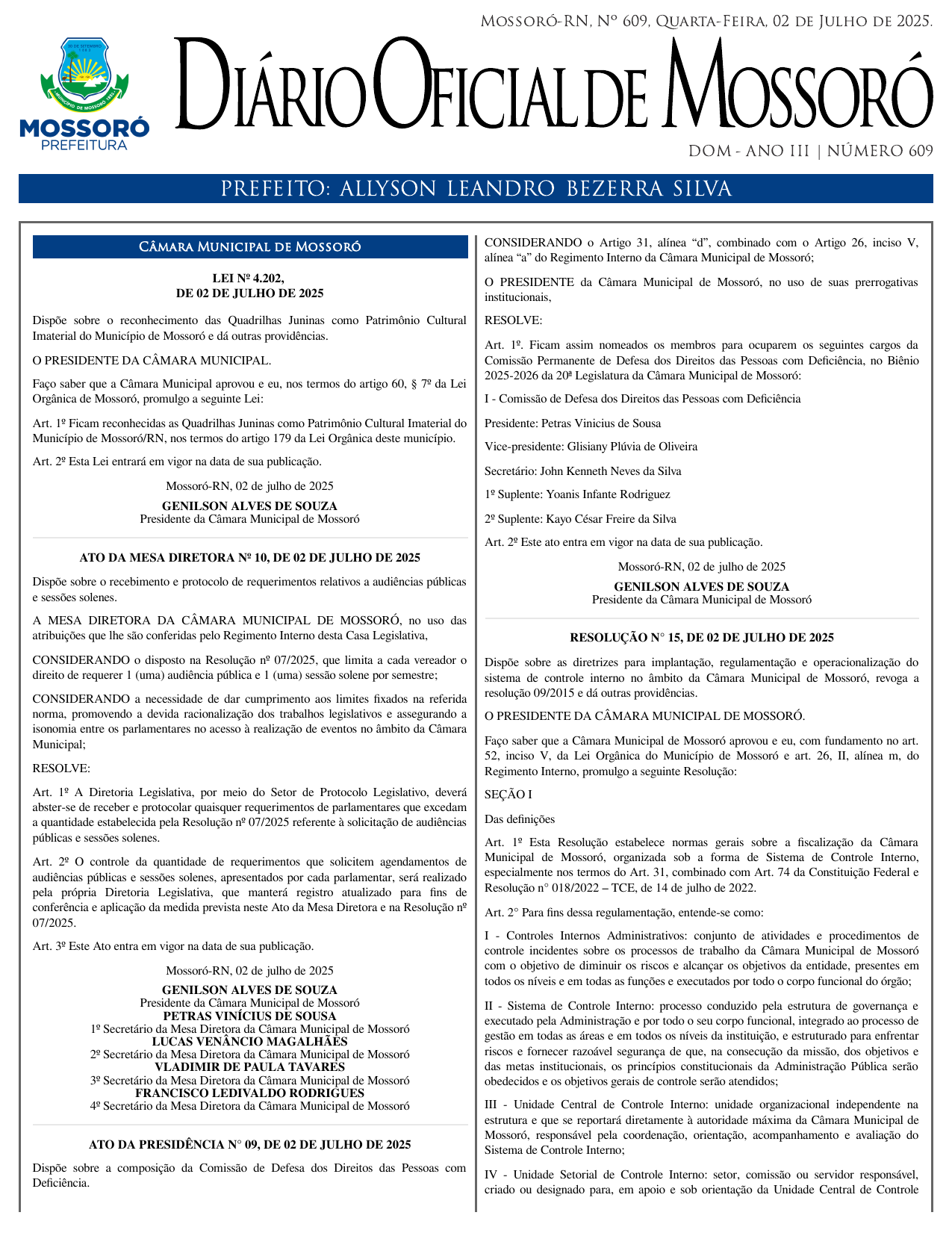 DOM Nº 609