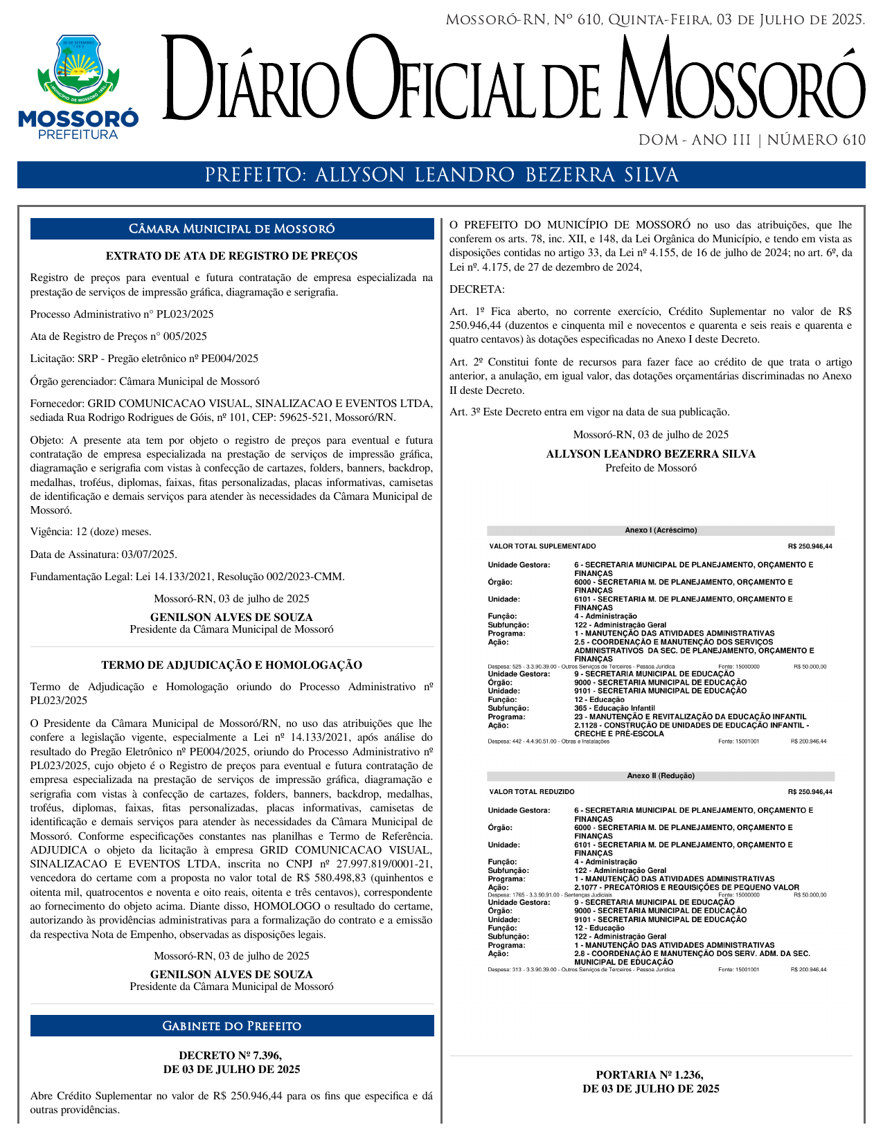 DOM Nº 610