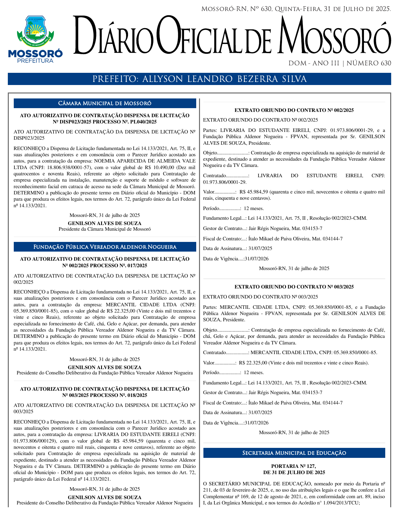 DOM Nº 630